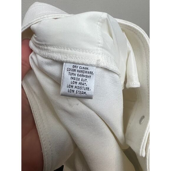 St. John Caviar Creamy White Wide Leg Jeans Sz. 10 - Picture 7 of 8